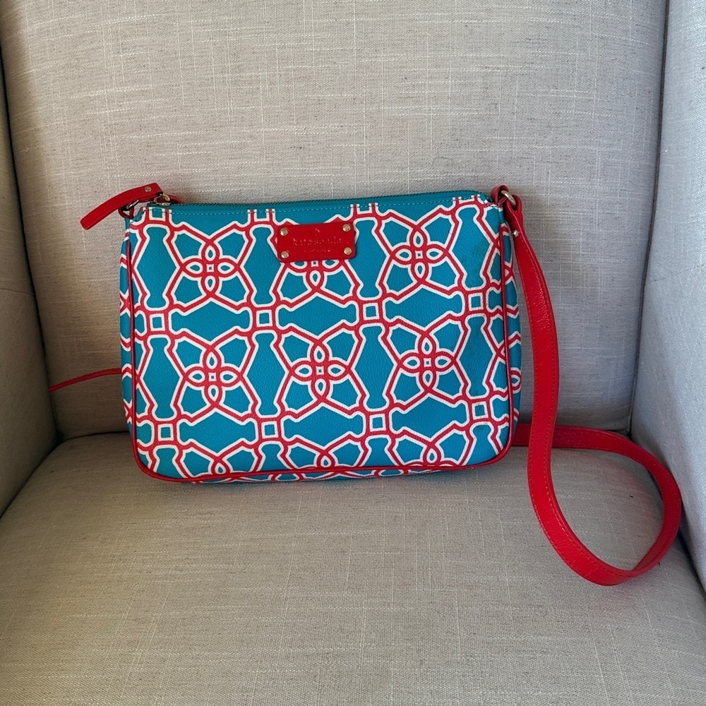 Kate Spade Imani Moroccan Leather bag Crossbody Women's Multicolored Red Blue